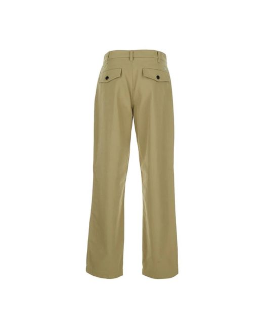 Straight Trousers Burberry de hombre de color Green