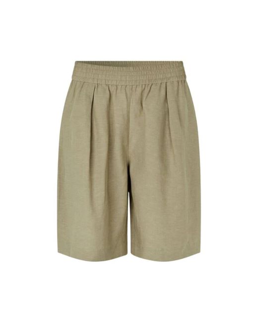 Samsøe & Samsøe Green Weite shorts mit hohem bund