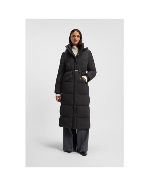 Boss Belted Puffer Jacket in het Black