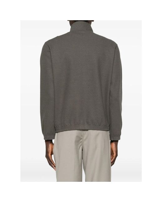 Emporio Armani Gray Zip-Throughs for men