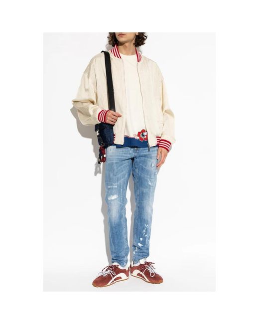DSquared² Striped Jacket in het White voor heren
