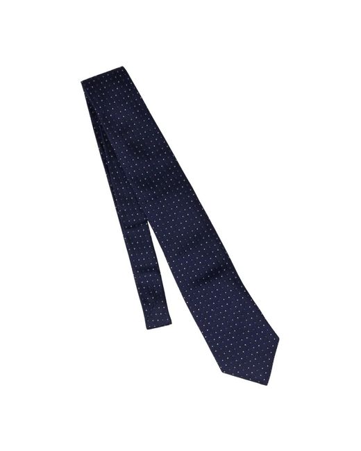 Cravatta fantasia in seta fatta a mano in italia di Brunello Cucinelli in Blue da Uomo
