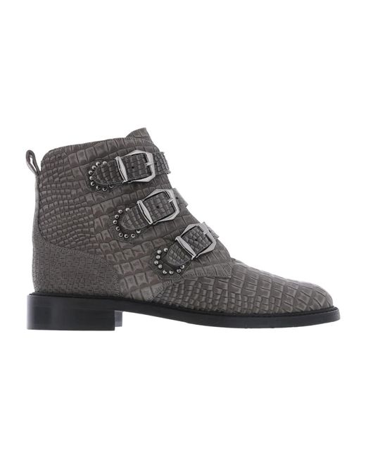 Pertini Gray Ankle Boots