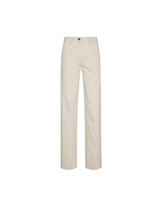 Nine:inthe:morning Natural Straight Trousers