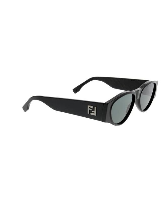 Fendi Accessoires ,Zwart ,Stijlvolle Zonnebril Met Uniek Design in het Gray