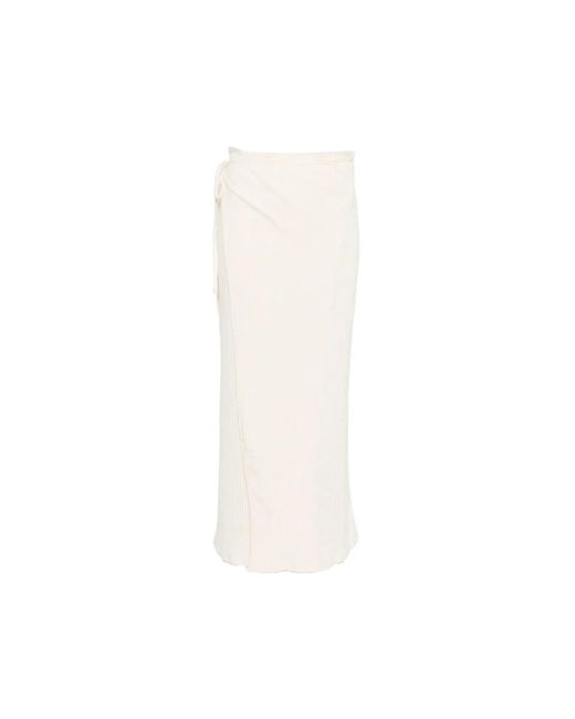 Baserange White Maxi Skirts