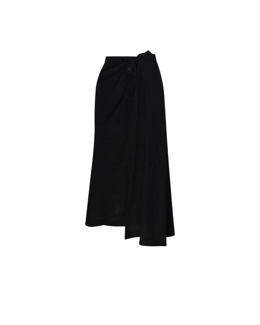 Balenciaga Black Midi Skirts