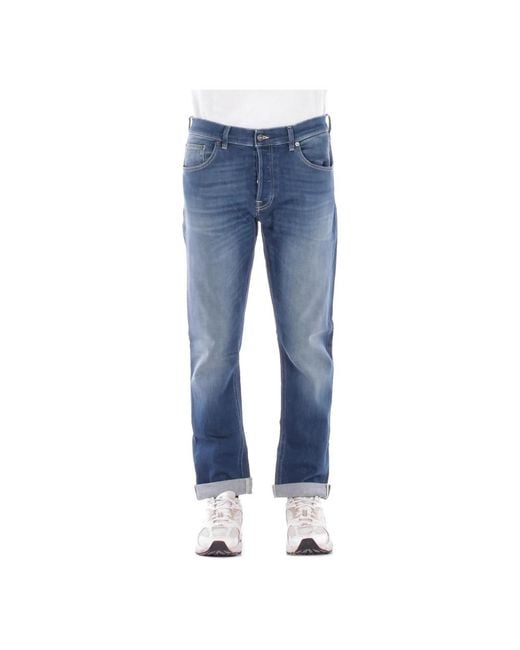 Dondup Blue Straight Fit Jeans for men