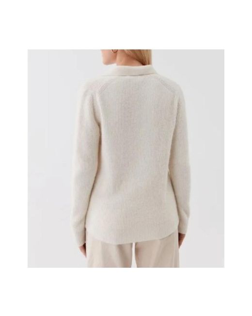 Calvin Klein White V-Neck Knitwear