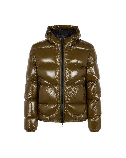 Herno Jassen ,Groen ,Nylon Gloss Nylon Down Jacket in het Green voor heren