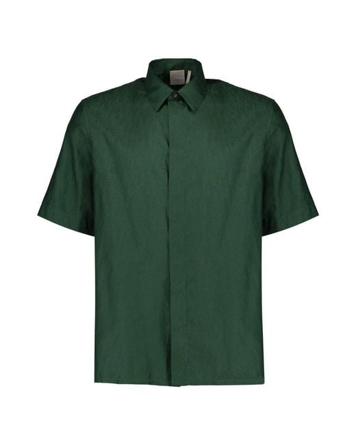 Dior Green Short Sleeve Shirts for men