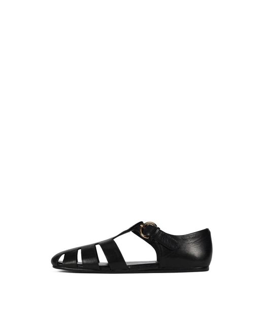 Jeffrey Campbell Black Flat Sandals