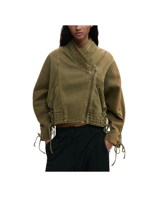 Desigual Jassen ,Groen ,Katoen Chaq Nayeli Jacket in het Green
