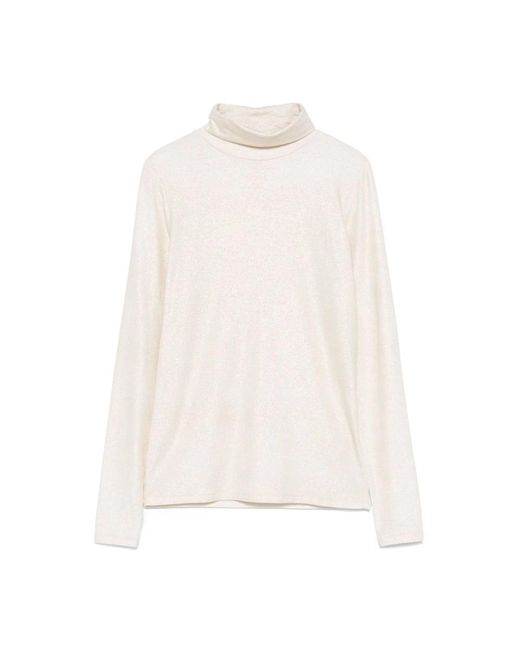 Majestic Filatures White Weiße pullover kollektion