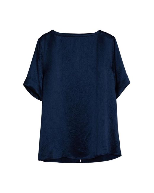 Ahlvar Blue Lola strukturiertes t-shirt mitternachtsblau