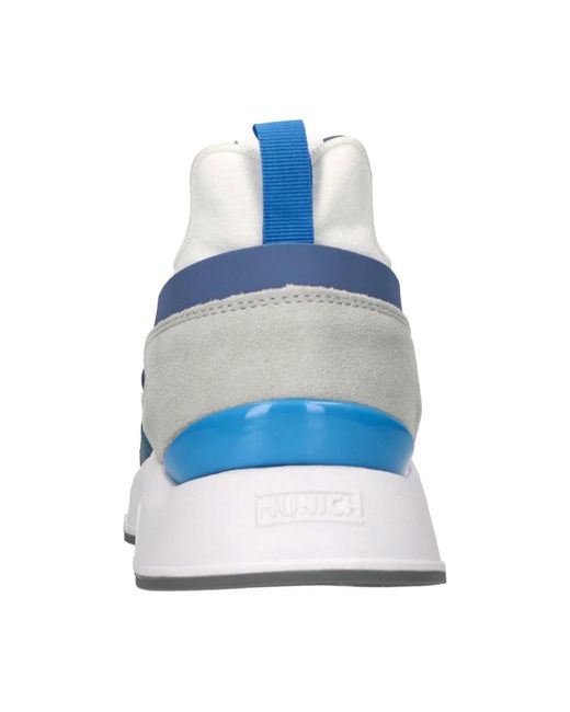 Munich Schoenen ,Blauw ,Leer Clik Sneaker in het Blue voor heren