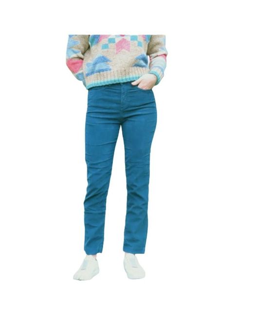 Denim Studio Blue Slim-Fit Trousers