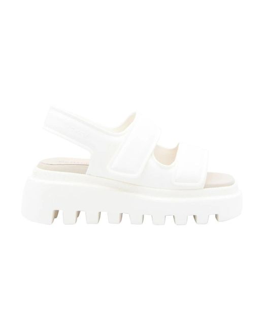 Vic Matié White Flat Sandals