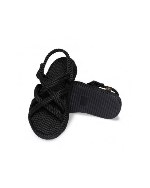 Bohonomad Black Flat Sandals