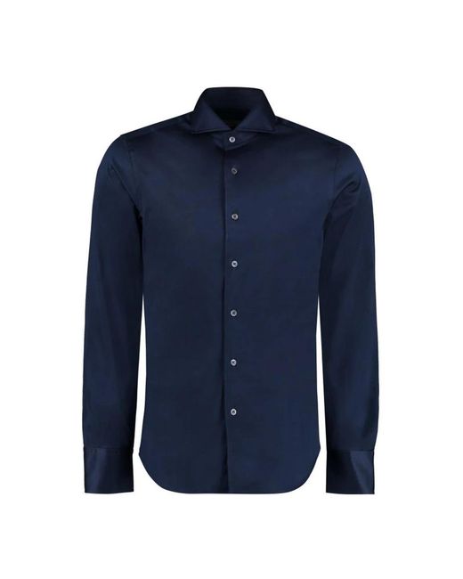 Canali Blue Casual Shirts for men
