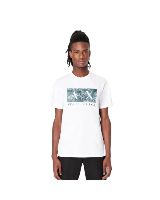 Armani Exchange White T-Shirts for men