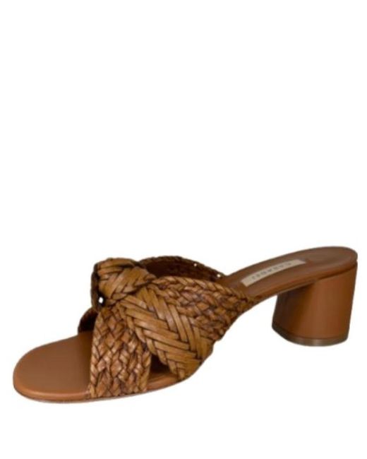 Casadei Brown Heeled Mules