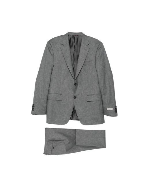 Canali Gray Single Breasted Suits for men
