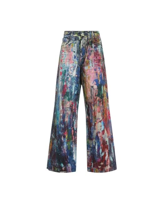 Pantalones Multi Azul Para Hombre, Mujer, Talla Acne de color Blue