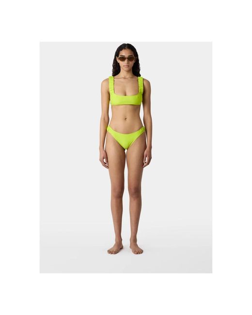Sunnei Yellow Ruched bikini