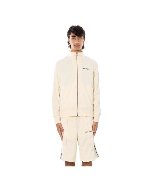 Palm Angels Classic Logo Track Jacket in het Natural voor heren