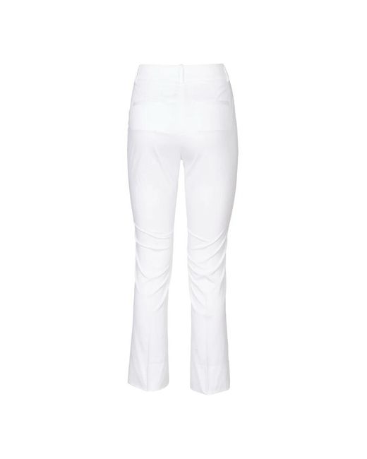 Peserico White Slim-Fit Trousers