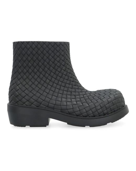 Bottega Veneta Black Rain Boots