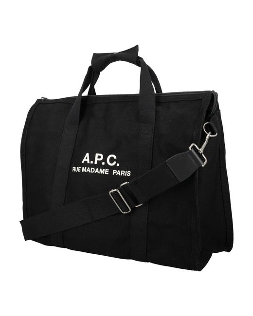 A.P.C. Schwarze sporttasche mit doppelgriffen in Black für Herren