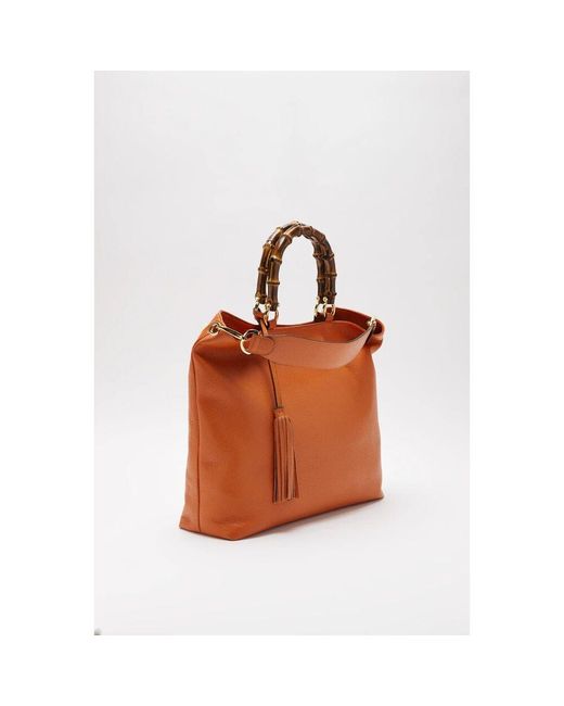 Biaggini Brown Bambus leder tasche