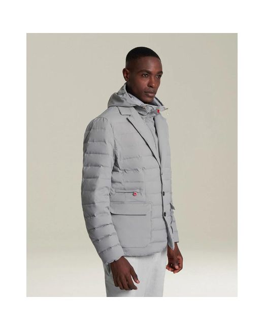 Kiton Jassen ,Grijs ,Polyester Winddichte Jas Met Capuchon in het Gray voor heren