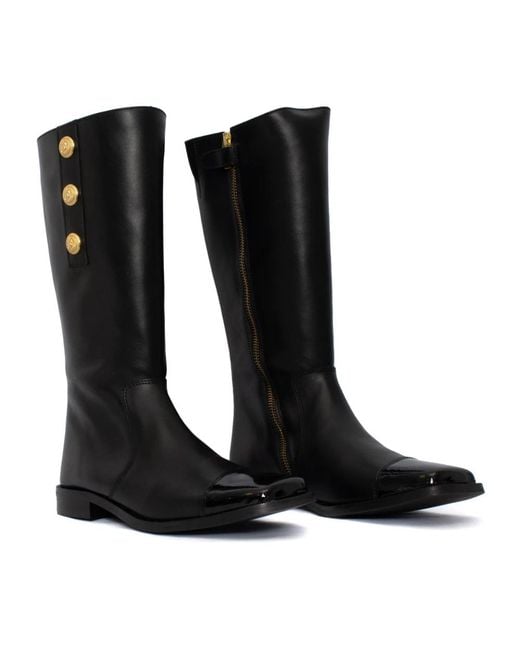 Balmain Black High Boots