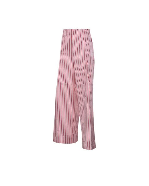 Dries Van Noten Pink Wide Trousers