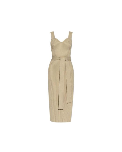 By Malene Birger Natural Gestreiftes Kleid Mit Trägern Honeya