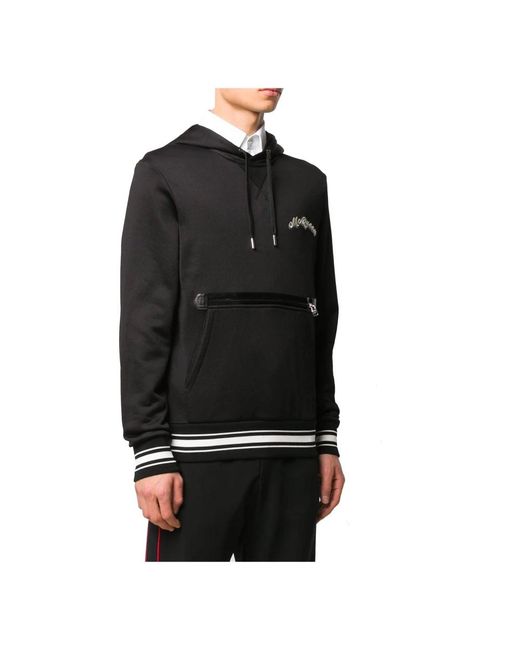 Alexander McQueen Trendiger logo-kapuzenpullover in Black für Herren