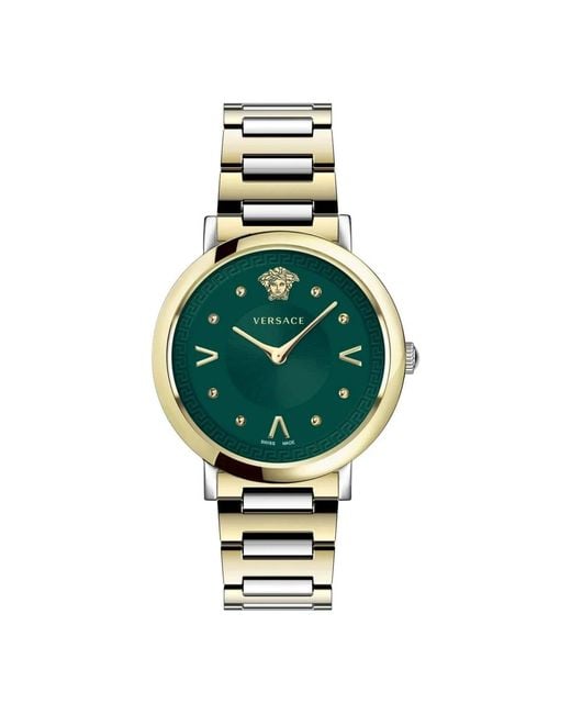 Pop chic lady orologio bracciale acciaio di Versace in Green