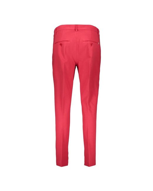Dondup Red Slim-Fit Trousers