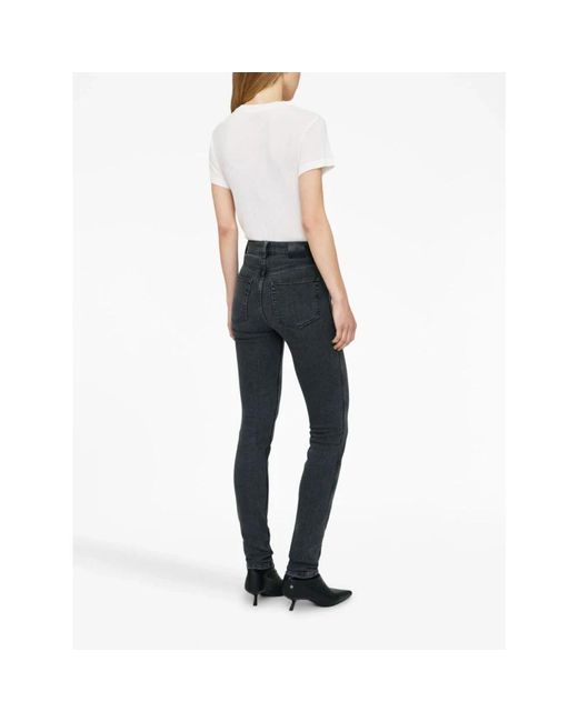 Anine Bing Gray Slim-fit jeans
