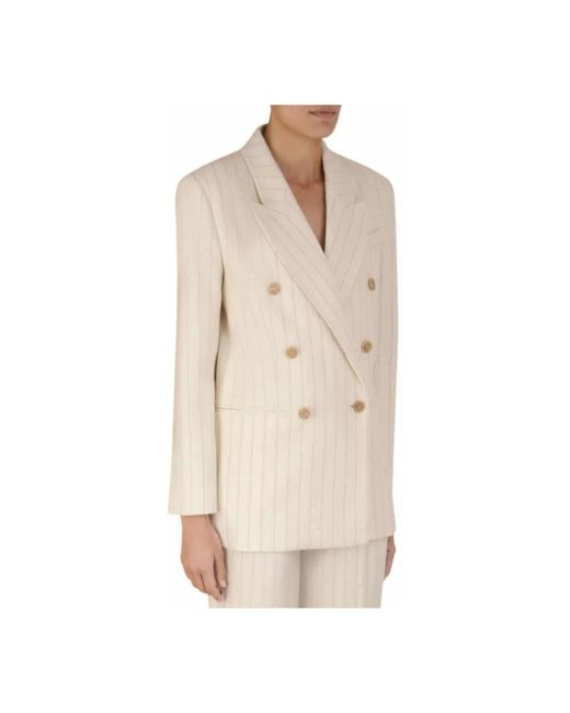 Zimmermann Jassen ,Wit ,Katoen Luminosity Relaxed Jacket in het Natural