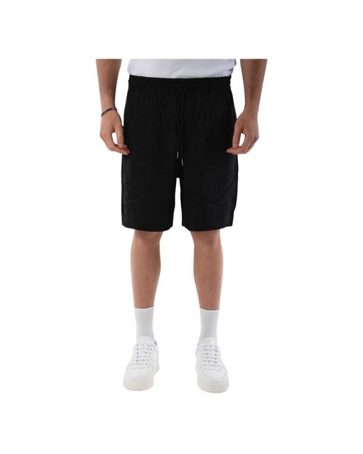Department 5 Black Casual Shorts for men
