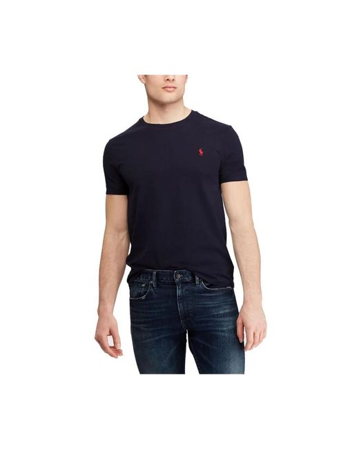Ralph Lauren Custom Slim Fit T-Shirt in het Blue voor heren