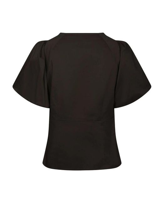Neo Noir Overhemden ,Bruin ,Katoen Roella Poplin Blouse in het Black