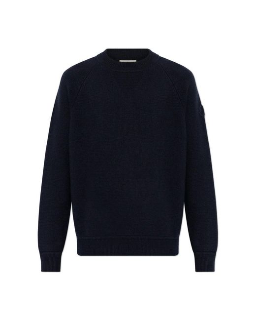 Moncler Trui Met Logopatch in het Blue voor heren