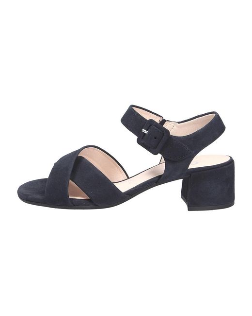 Gabor Blue Samt Sandalen Für Damen