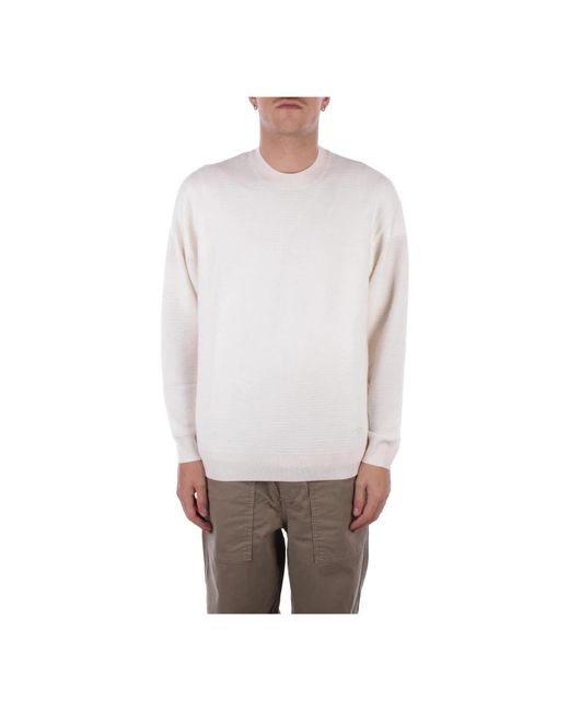 Round-Neck Knitwear di Emporio Armani in Gray da Uomo