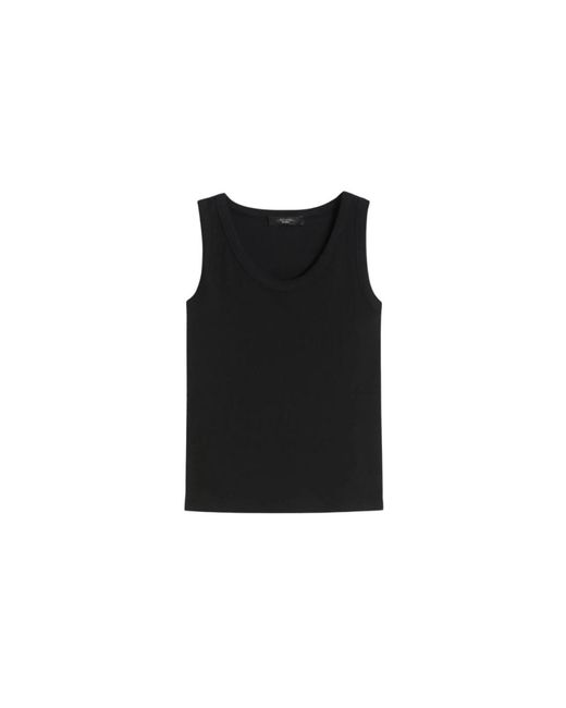 Weekend by Maxmara Black Sleeveless Tops